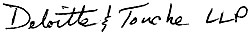 Deloitte & Touche signature