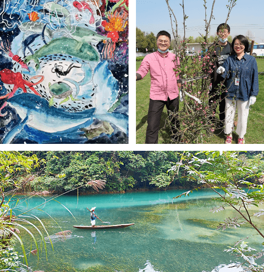 a painting contest winner of the ocean and images of people in nanjing china