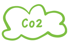 cloud icon with the word co2 inside it