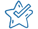 icon of star with a check mark