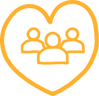 icon of heart with people in it