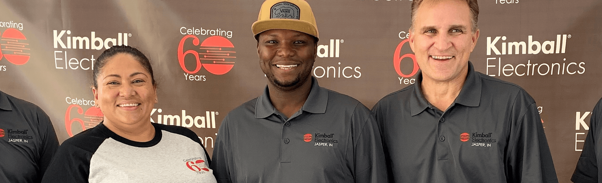 photo of 3 people who work at kimball standing together and showing diversity