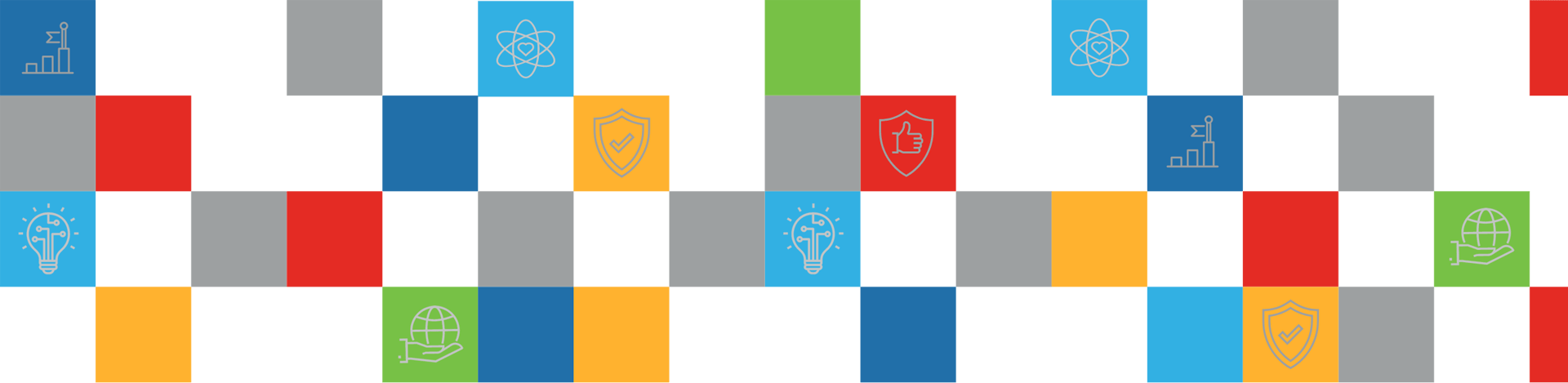blocks of colorful icons that represent the site