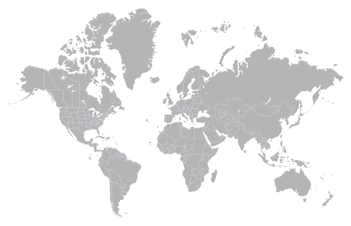 supply chain graphic, map of all kimball locations across the globe