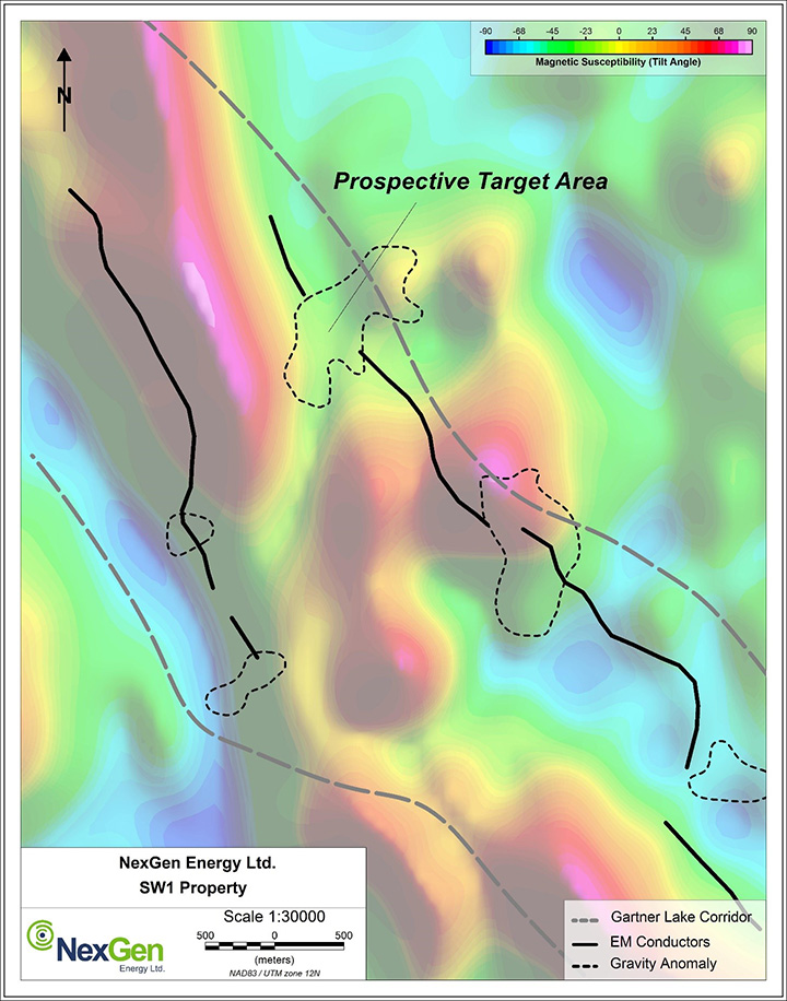 SW1 Target Areas with Gravity Anomalies Coincident with EM Conductor Breaks